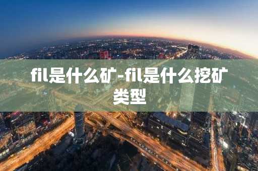 fil是什么矿-fil是什么挖矿类型