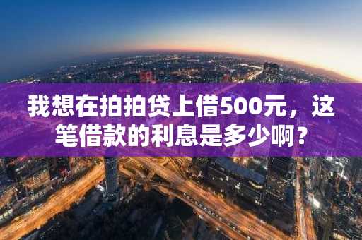 我想在拍拍贷上借500元，这笔借款的利息是多少啊？