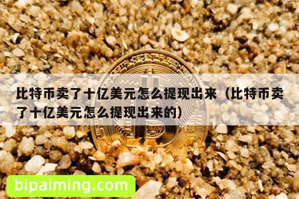 比特币卖了十亿美元怎么提现出来（比特币卖了十亿美元怎么提现出来的）