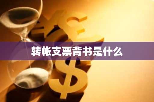 转帐支票背书是什么