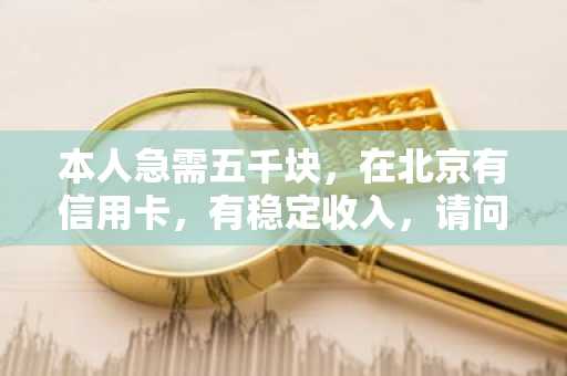 本人急需五千块，在北京有信用卡，有稳定收入，请问怎么贷款