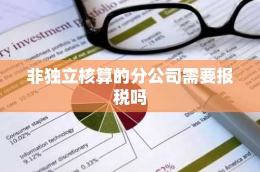 非独立核算的分公司需要报税吗