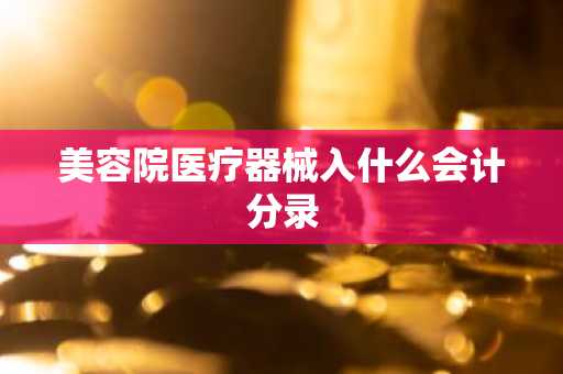 美容院医疗器械入什么会计分录