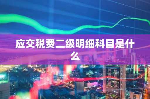 应交税费二级明细科目是什么