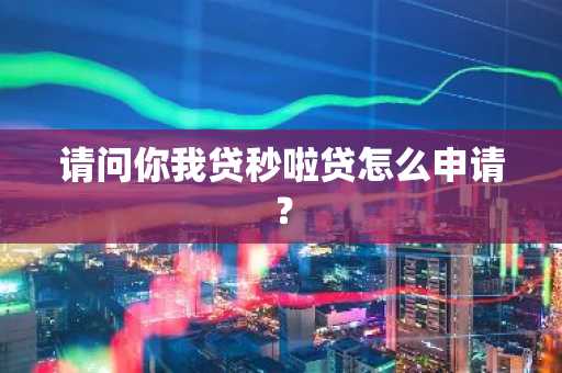 请问你我贷秒啦贷怎么申请？