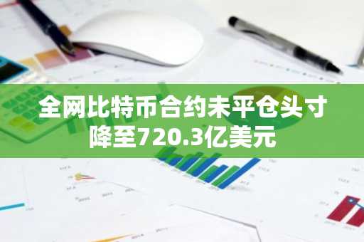 全网比特币合约未平仓头寸降至720.3亿美元