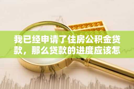 我已经申请了住房公积金贷款，那么贷款的进度应该怎么查询呢？