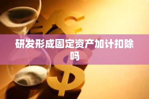 研发形成固定资产加计扣除吗