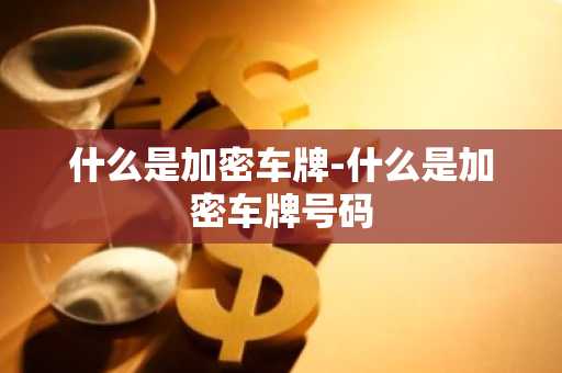 什么是加密车牌-什么是加密车牌号码