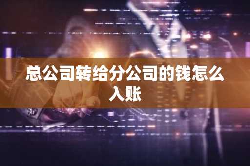 总公司转给分公司的钱怎么入账