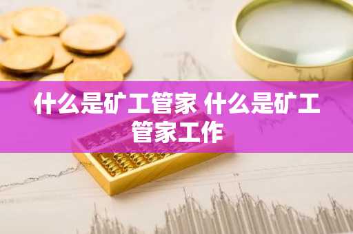 什么是矿工管家 什么是矿工管家工作