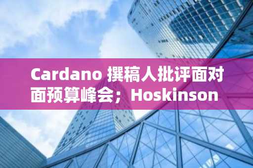 Cardano 撰稿人批评面对面预算峰会；Hoskinson 回应：“并非一切都是阴谋”