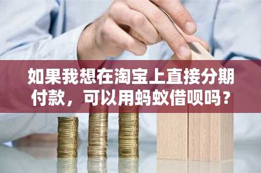 如果我想在淘宝上直接分期付款，可以用蚂蚁借呗吗？
