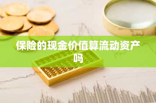 保险的现金价值算流动资产吗