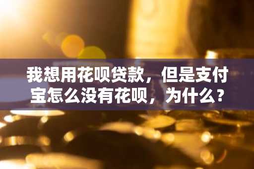 我想用花呗贷款，但是支付宝怎么没有花呗，为什么？