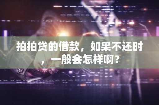 拍拍贷的借款，如果不还时，一般会怎样啊？