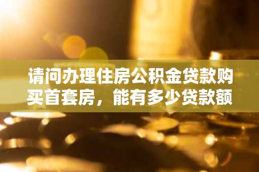 请问办理住房公积金贷款购买首套房，能有多少贷款额度？