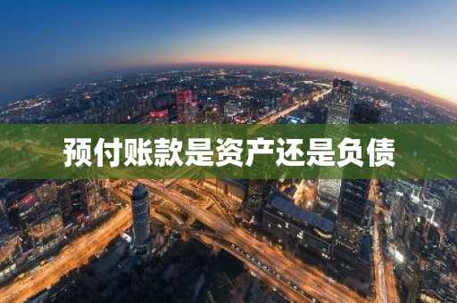 预付账款是资产还是负债