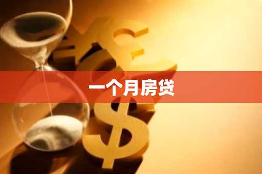 一个月房贷