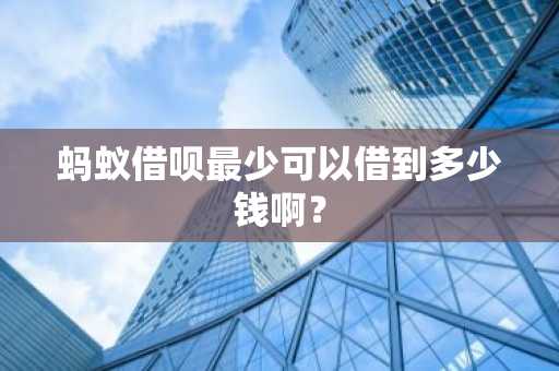 蚂蚁借呗最少可以借到多少钱啊？