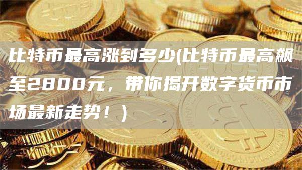 比特币最高涨到多少 - 比特币最高飙至2800元，带你揭开数字货币市场最新走势！