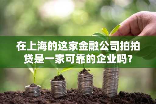在上海的这家金融公司拍拍贷是一家可靠的企业吗？