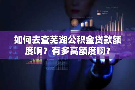 如何去查芜湖公积金贷款额度啊？有多高额度啊？