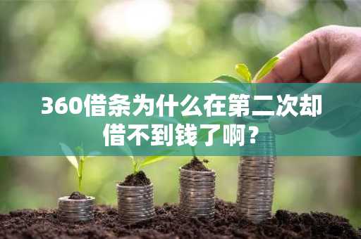 360借条为什么在第二次却借不到钱了啊？