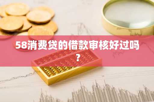 58消费贷的借款审核好过吗？