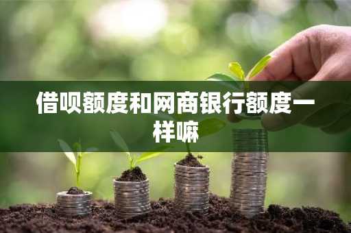 借呗额度和网商银行额度一样嘛