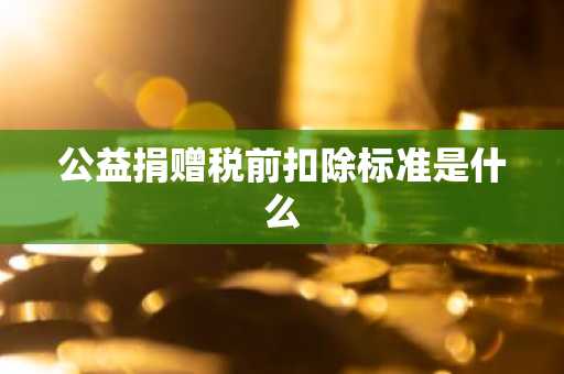 公益捐赠税前扣除标准是什么