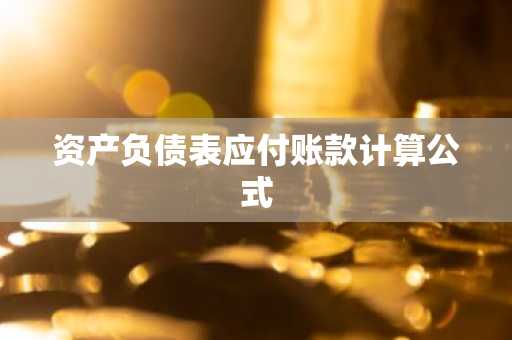资产负债表应付账款计算公式