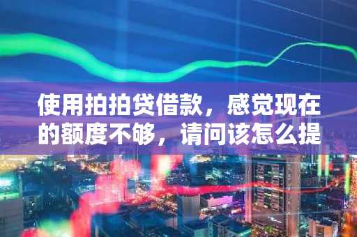 使用拍拍贷借款，感觉现在的额度不够，请问该怎么提升额度呢？