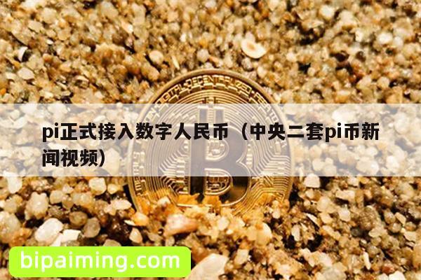 pi正式接入数字人民币（中央二套pi币新闻视频）