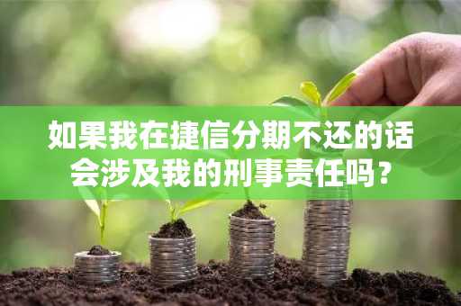 如果我在捷信分期不还的话会涉及我的刑事责任吗？