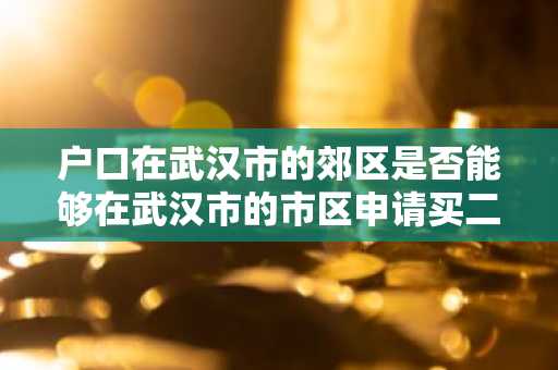 户口在武汉市的郊区是否能够在武汉市的市区申请买二手房房贷款？