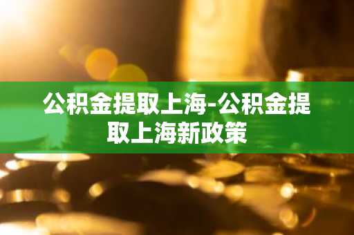公积金提取上海-公积金提取上海新政策