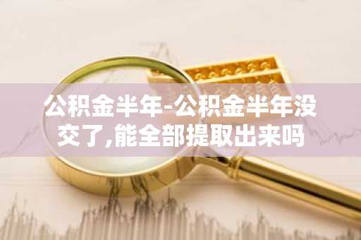 公积金半年-公积金半年没交了,能全部提取出来吗