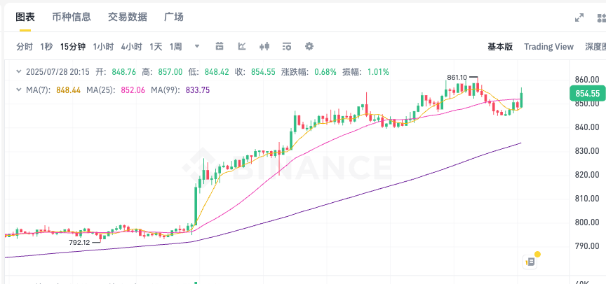 币安币BNB价格实时追踪 币安币K线图历史走势全面解析