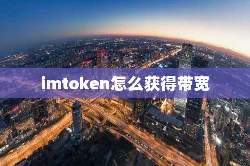 imtoken怎么获得带宽