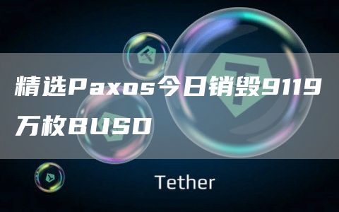 精选Paos今日销毁9119万枚BUSD