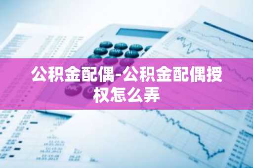 公积金配偶-公积金配偶授权怎么弄