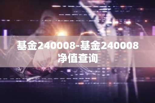 基金240008-基金240008净值查询