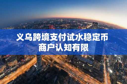 义乌跨境支付试水稳定币 商户认知有限