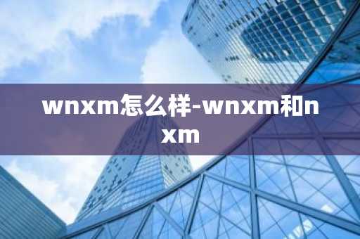 wnxm怎么样-wnxm和nxm