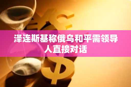 泽连斯基称俄乌和平需领导人直接对话