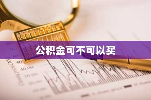 公积金可不可以买