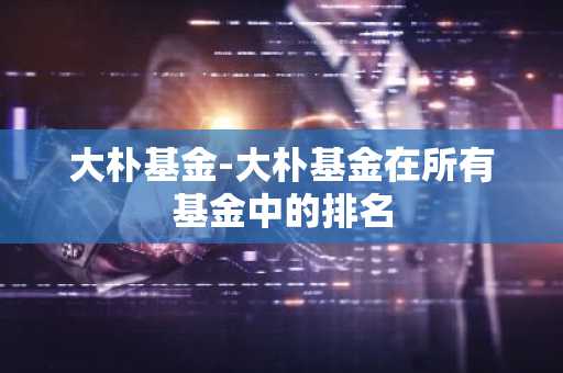 大朴基金-大朴基金在所有基金中的排名