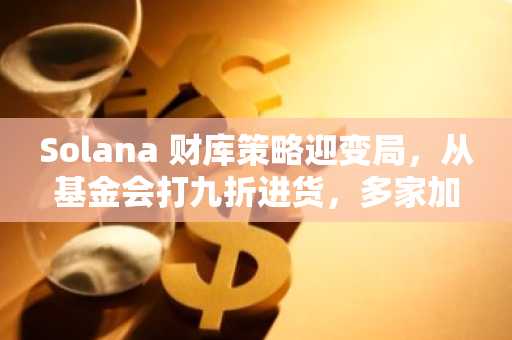 Solana 财库策略迎变局，从基金会打九折进货，多家加密 VC 主动组局