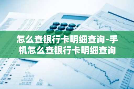 怎么查银行卡明细查询-手机怎么查银行卡明细查询